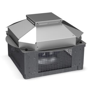 "Vortice Slimroof ES – EC motorlu, çatı tipi radyal atışlı santrifüj fan"